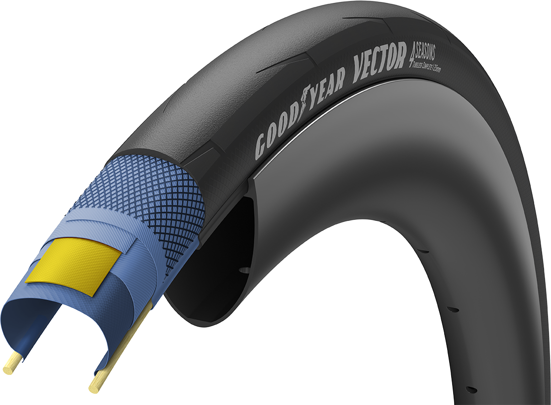 Goodyear VECTOR 4SEASON Tubeless Complete 700x25c/32c - Sort