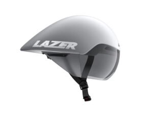 Lazer Volante KinetiCore - Cykelhjelm Time trail - 55-61 cm - Mat hvid sølv