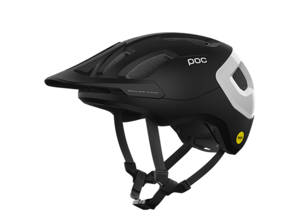 POC Axion Race MIPS - Cykelhjelm - Uranium Black Matt/Hydrogen White - Str. 48-52 cm