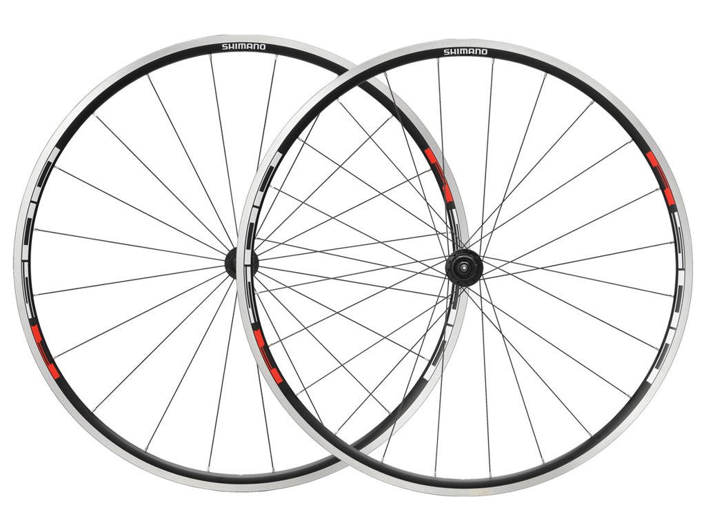 Shimano R-501 - Hjulsæt road - 700c åben - Sort/Rød