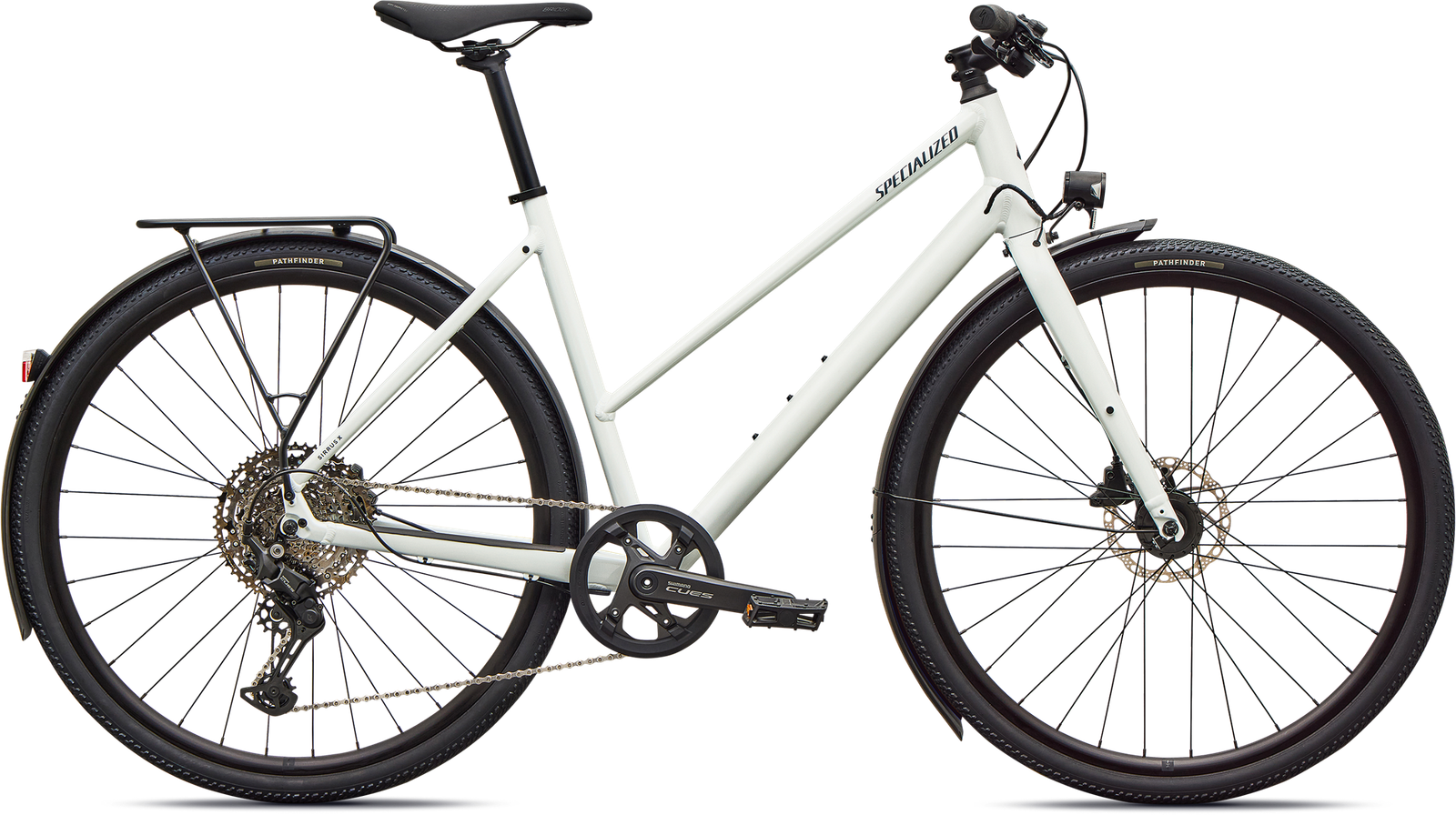 Specialized Sirrus X 3.0 Step-Through EQ 2027 - Gloss Metallic White Silver / Metallic Deep