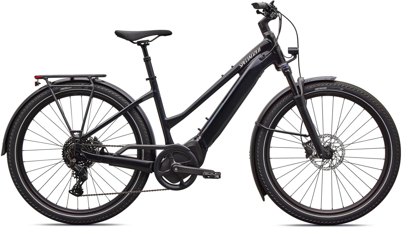 Specialized Turbo Vado 4.0 Step-Through 2026 - Gloss CastBlack / Satin Silver Reflective
