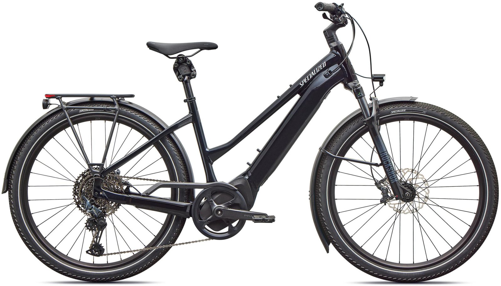 Specialized Turbo Vado 5.0 Step-Through 2026 - Gloss CastBlack / Satin Silver Reflective