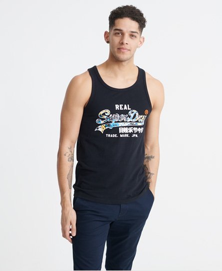 Superdry Ærmeløs T-shirt med dekorativt vintagelogo
