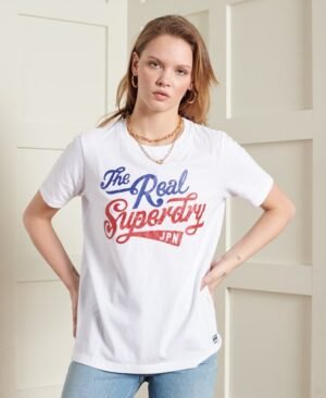 Superdry Americana T-shirt med glimmer