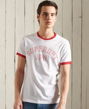 Superdry Americana T-shirt med kontrastfarvede kanter