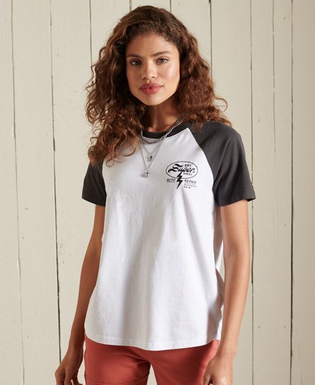 Superdry Black Out T-shirt med raglanærmer