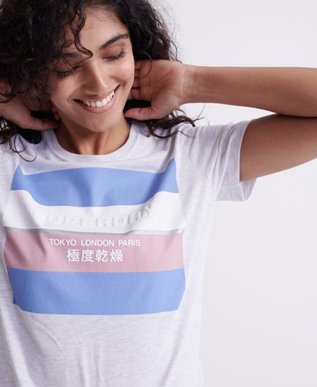 Superdry Blokfarvet T-shirt med striber