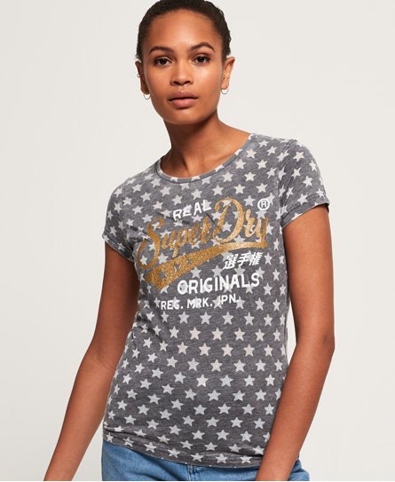 Superdry Burnout T-shirt med stjerner