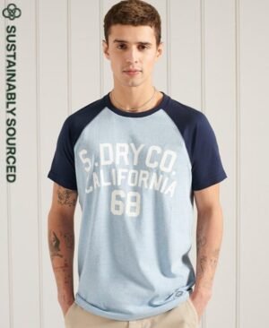 Superdry Cali Surf Baseball T-shirt i økologisk bomuld