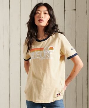 Superdry Cali Surf T-shirt med grafik og kontrastfarvede kanter
