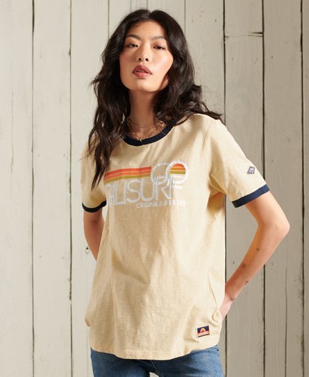 Superdry Cali Surf T-shirt med grafik og kontrastfarvede kanter