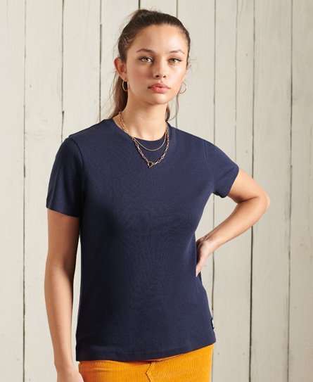 Superdry Cali T-shirt med rund hals og pointelle-design