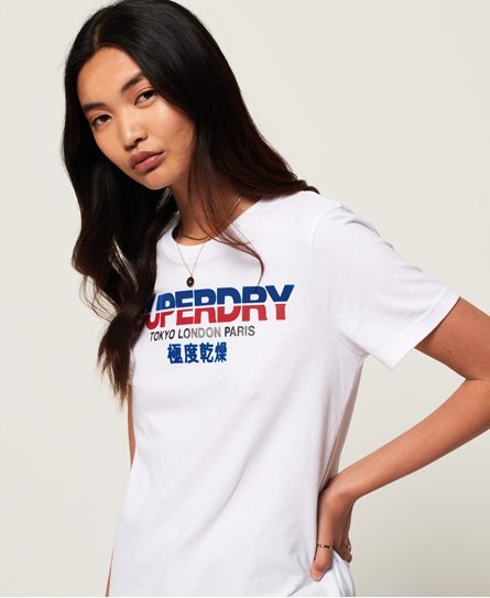 Superdry City Nights T-shirt med sammensat logo