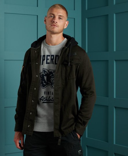 Superdry Core hættetrøje med militære mærker