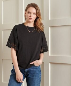 Superdry Crafted Folk T-shirt med blondedesign