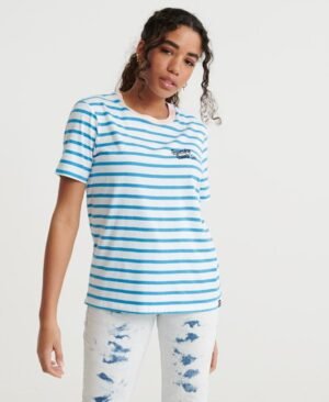 Superdry Dakota T-shirt med striber og grafik