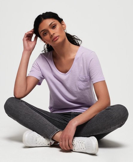 Superdry Essential T-shirt med V-udskæring fra Orange Label serien