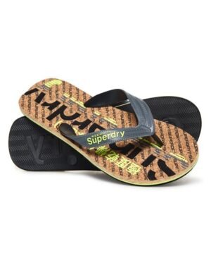 Superdry Farverige kork-klipklapper