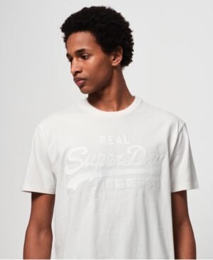 Superdry Firkantet Vintage Logo T-shirt med applikation