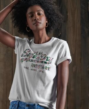 Superdry Gloss Floral T-shirt med Vintage Logo