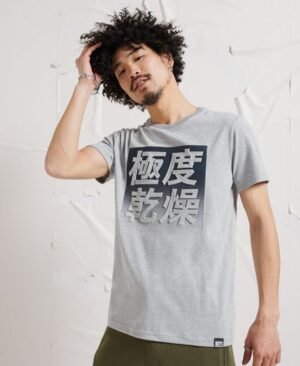Superdry Halftone Kanji T-shirt med præg