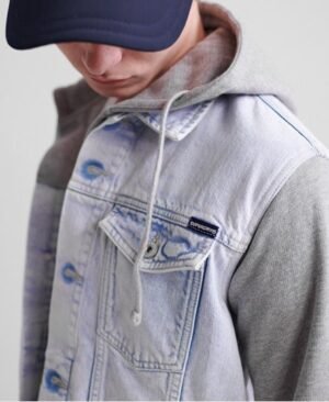 Superdry Highwayman truckerjakke med hætte