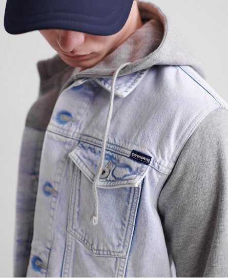 Superdry Highwayman truckerjakke med hætte