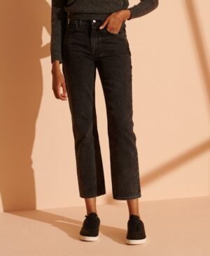 Superdry Højtaljede jeans med lige ben