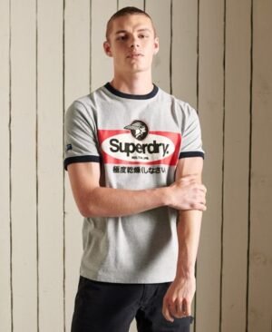 Superdry Klassisk Core Logo American T-shirt med kontrastfarver
