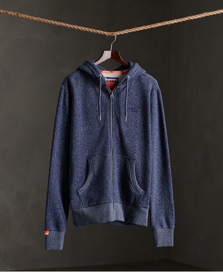 Superdry Klassisk Orange Label hættetrøje med lynlås