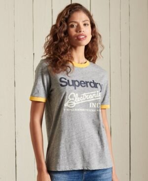Superdry Klassisk amerikansk Core Logo T-shirt med kontrastfarver