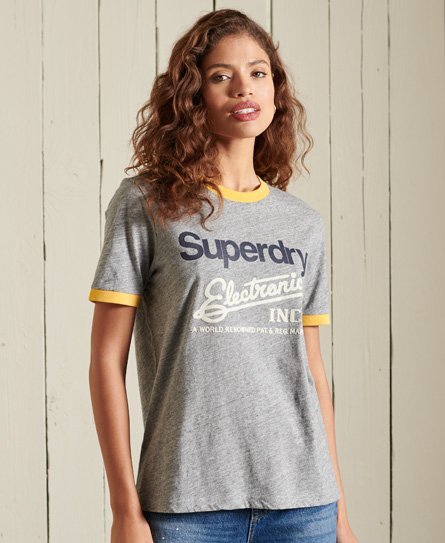 Superdry Klassisk amerikansk Core Logo T-shirt med kontrastfarver