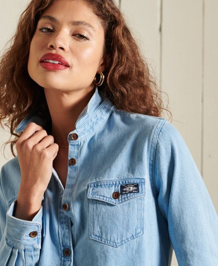 Superdry Klassisk denimskjorte i westernstil