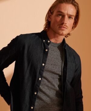Superdry Klassisk denimskjorte med button down-krave