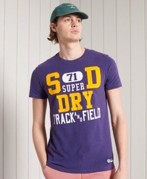 Superdry Let Track & Field T-shirt med grafik