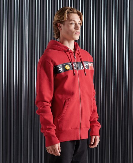 Superdry Limited Edition Core Logo Transit hættetrøje med lynlås