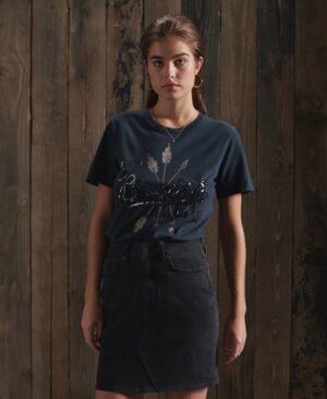 Superdry Off Piste T-shirt med folieprint