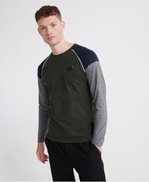 Superdry Orange Label Desert baseball-trøje Superdry Orange Label Desert baseball-trøje