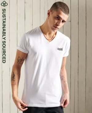 Superdry Orange Label Vintage T-shirt med V-hals og broderi