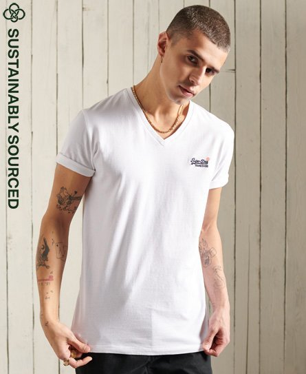 Superdry Orange Label Vintage T-shirt med V-hals og broderi