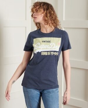 Superdry Pastelfarvet Vintage Logo T-shirt i økologisk bomuld Superdry Pastelfarvet Vintage Logo T-shirt i økologisk bomuld