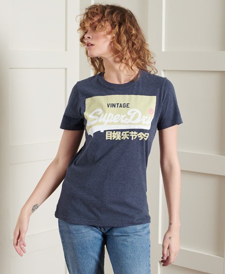 Superdry Pastelfarvet Vintage Logo T-shirt i økologisk bomuld