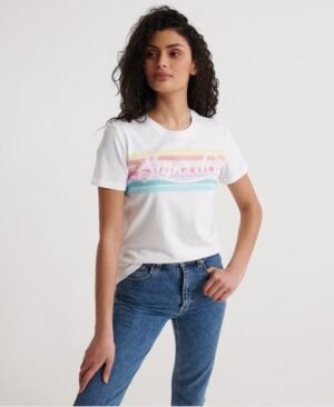 Superdry Premium Logo T-shirt med Rainbow design Superdry Premium Logo T-shirt med Rainbow design