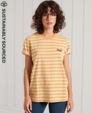 Superdry Stribet T-shirt i økologisk bomuld
