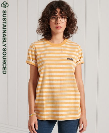 Superdry Stribet T-shirt i økologisk bomuld