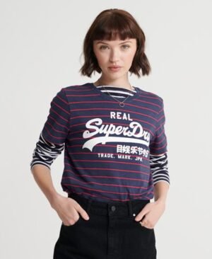 Superdry Stribet Vintage Logo T-shirt