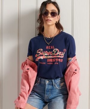 Superdry T-shirt med dekorativt Vintage logo