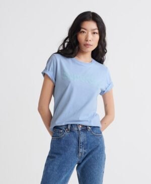 Superdry T-shirt med velour