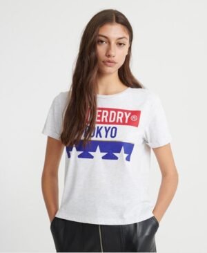 Superdry Tokyo Stars T-shirt i et firkantet snit